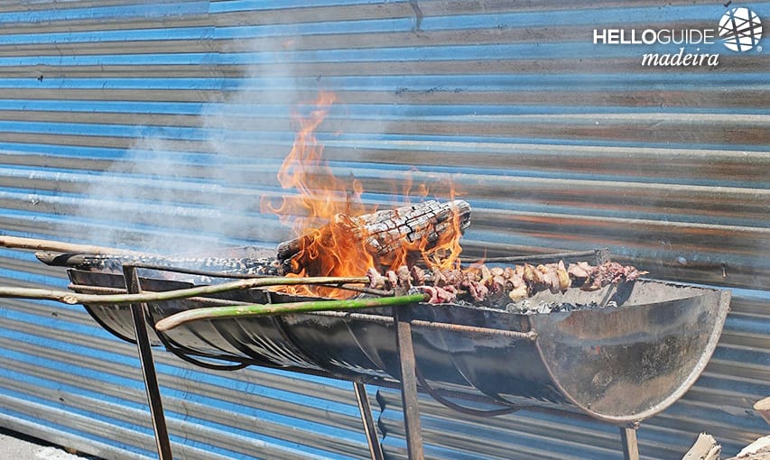 Espetada en palo de laurel