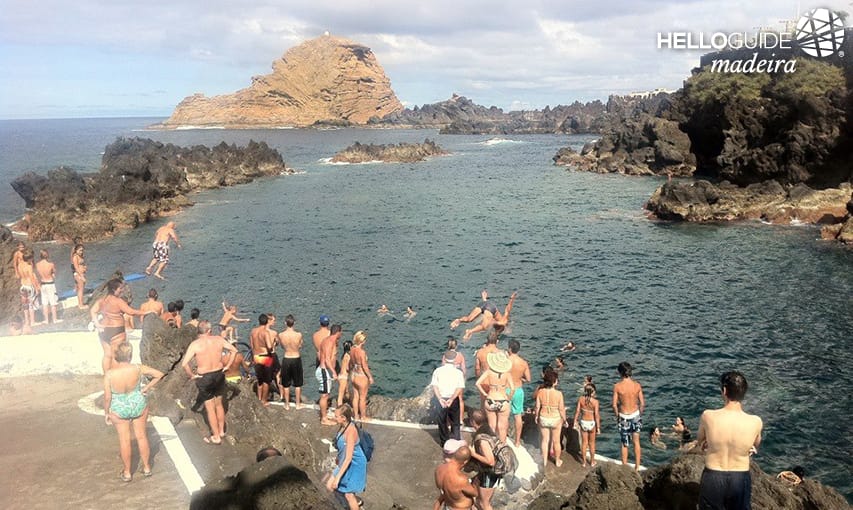 In the waters of Porto Moniz